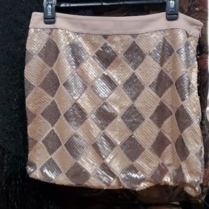 Mini skirt gold and silver